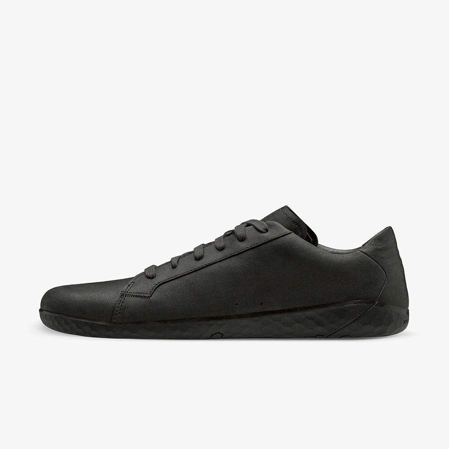 Black Men's Vivobarefoot Geo Court II Casual Shoes | Philippines 0090SGLO